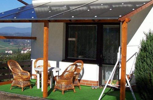 Zastřešení přístřešku komůrkovým polykarbonátem